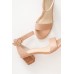 Mickee Nude Leather Heel