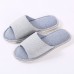 Women Open Toe Striped Comfy Home Slippers