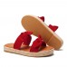 Large Sizes Women Bowknot Linen Sole Slippers