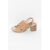 Envelope Camel Twist Leather Heel