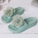 Women Summer Casual Flowers Peep Toe Flat Platform Slippers