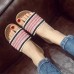 Women Knitted Strap Slip Resistant Open Toe Home Slippers