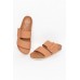 Gina Tan Leather Buckle Slide