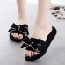 Women Bow  Knot Casual Summer Beach Slippers