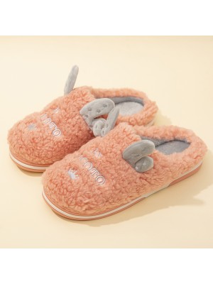 Women’s Cute Antlers Warm Lining Casual Home Plush Slippers