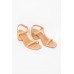 Petras Tan Leather Strappy Heel