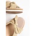 Trivia Beige Bow Wedge Sandal